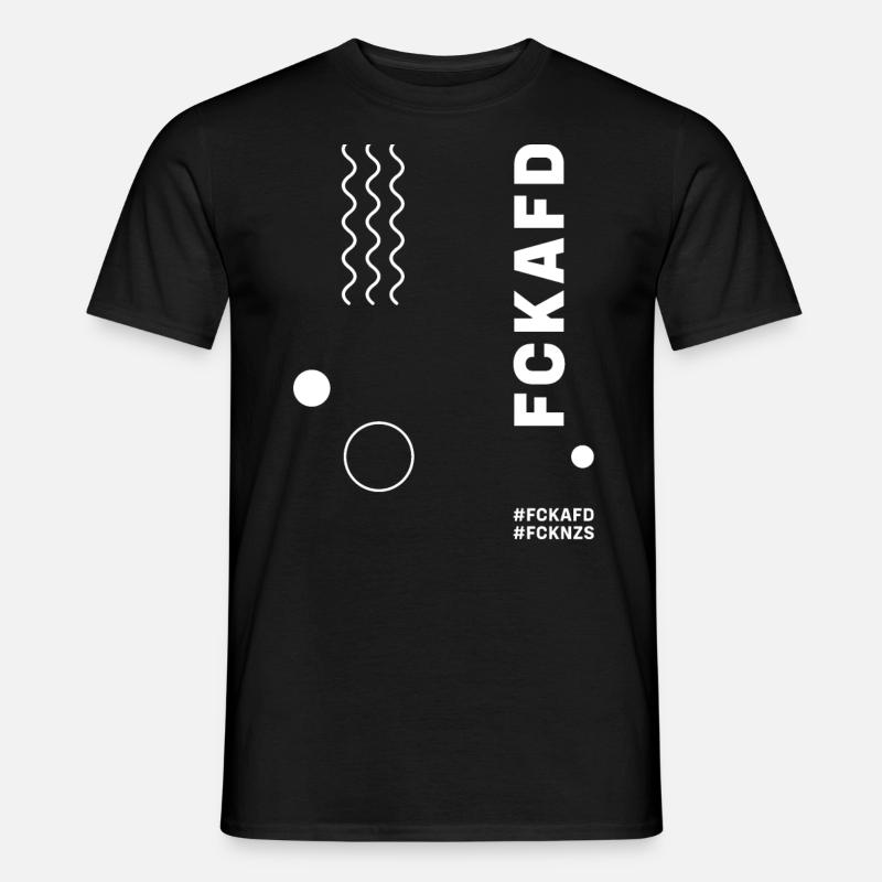 FCK AFD - Männer T-Shirt - Schwarz