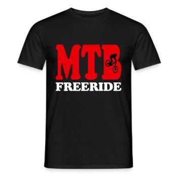 MTB FREERIDE Mountainbike Trial T-shirt Design - Männer T-Shirt - Schwarz - Vorne - AI Model Male 178 light (178cm)