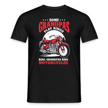 Opa Motorrad Großvater Opi Geburtstag Weihnachten - Männer T-Shirt - Schwarz - Vorne - AI Model Male 178 light (178cm)