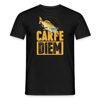 Cadeau d'anniversaire de carpe pêcheur pêcheur à la ligne - T-shirt homme - noir - Devant - AI Model Male 178 light (178cm)