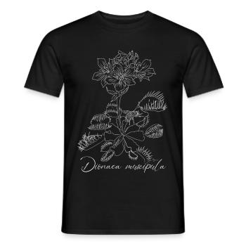 Dionaea muscipula - Men's T-Shirt - black - Front - AI Model Male 178 light (178cm)