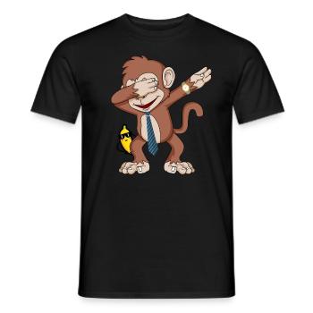 Affe Dabbing Dab Tanz Geburtstag Geschenk - Männer T-Shirt - Schwarz - Vorne - AI Model Male 178 light (178cm)