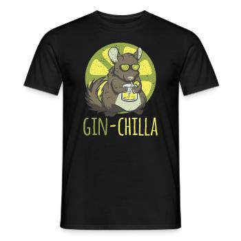 Ginchilla Longdrink lustiges Design Nagetier. - Männer T-Shirt - Schwarz - Vorne - AI Model Male 178 light (178cm)
