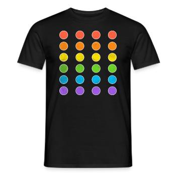 Rainbow Flag LGBTQ Pride LGBT LGBTQIA - T-shirt homme - noir - Devant - AI Model Male 178 light (178cm)