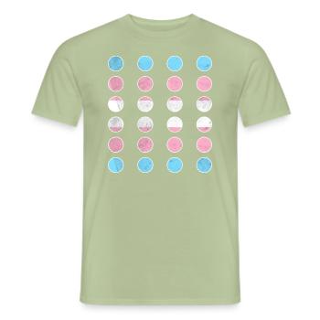 Transgender Pride LGBT Regenbogen Flagge LGBTQIA - T-shirt homme - vert sauge - Devant - AI Model Male 178 light (178cm)