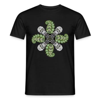 Sugar-Skull Totenkopf Vintage-Halloween Design - Männer T-Shirt - Schwarz - Vorne - AI Model Male 178 light (178cm)