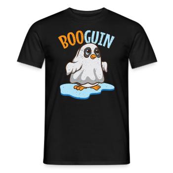 Halloween booguin pingouin dans un fantôme comme cadeau - T-shirt homme - noir - Devant - AI Model Male 178 light (178cm)