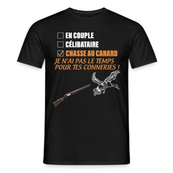 Chasseur de canard - T-shirt homme - noir - Devant - AI Model Male 178 light (178cm)