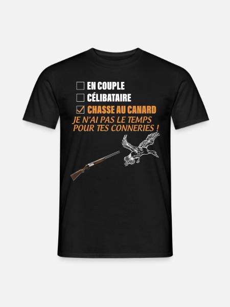 Chasseur de canard - T-shirt homme - noir
