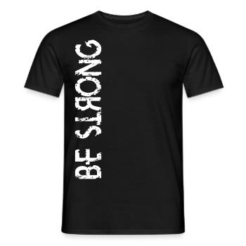 BE STRONG Gym Design Gym Gift Cool - T-shirt homme - noir - Devant - AI Model Male 178 light (178cm)