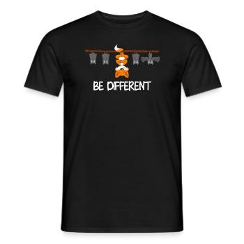 Bats & foxes are different as gifts - Men's T-Shirt - black - Front - AI Model Male 178 light (178cm)