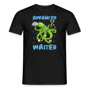Funny sayings for waiter, waitress, waitress - Men's T-Shirt - black - Front - AI Model Male 178 light (178cm)