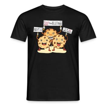 Nerd I accept cookies on the Internet computer - Men's T-Shirt - black - Front - AI Model Male 178 light (178cm)