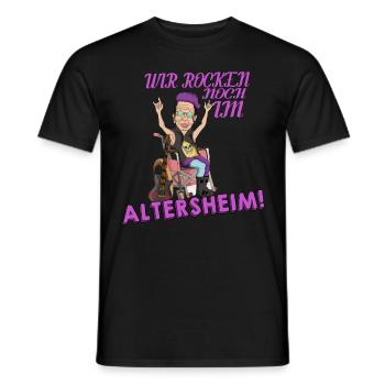 Heavy Metal Musik wir rocken das Altenheim Musiker - Männer T-Shirt - Schwarz - Vorne - AI Model Male 178 light (178cm)