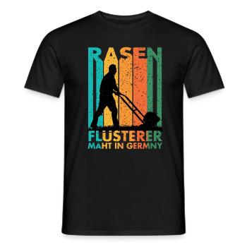 Rasenflüsterer macht Rasenpflege mäht in Germany - Männer T-Shirt - Schwarz - Vorne - AI Model Male 178 light (178cm)