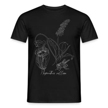 Nepenthes villosa - Men's T-Shirt - black - Front - AI Model Male 178 light (178cm)