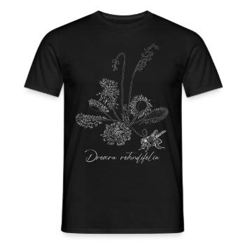 Carnivorous Plant (Drosera rotundifolia) - Men's T-Shirt - black - Front - AI Model Male 178 light (178cm)