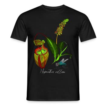 Nepenthes villosa colored - Men's T-Shirt - black - Front - AI Model Male 178 light (178cm)