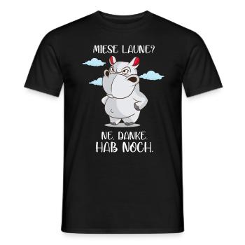 Meckerndes Nilpferd Miese Laune hab noch Nölpferd - Männer T-Shirt - Schwarz - Vorne - AI Model Male 178 light (178cm)