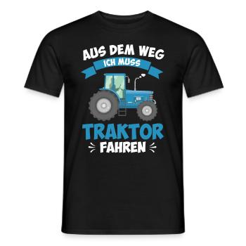 Traktor Schule Kindergeburtstag Mottoparty Idee - Männer T-Shirt - Schwarz - Vorne - AI Model Male 178 light (178cm)