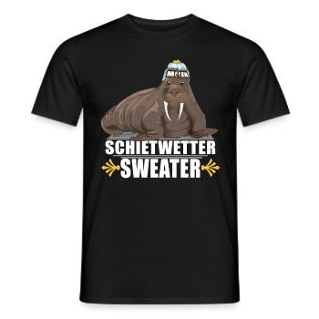Phare du morse Schietwetter de l'Allemagne du Nord - T-shirt homme - noir - Devant - AI Model Male 178 light (178cm)