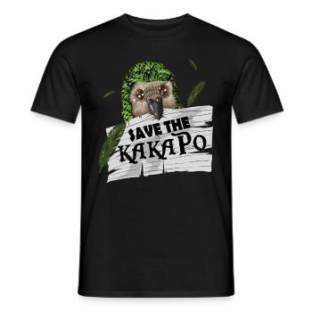 Cockatoo bird Kakapo tropical jungle saying - Men's T-Shirt - black - Front - AI Model Male 178 light (178cm)