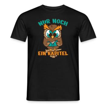 Leseratte Eule Lesefieber Bücherwurm Kapital Buch - Männer T-Shirt - Schwarz - Vorne - AI Model Male 178 light (178cm)