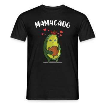 Mamacado Avocado Baby Shower Pregnancy Vegan - Men's T-Shirt - black - Front - AI Model Male 178 light (178cm)