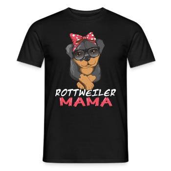 Hunderasse Rottweiler Mama Hundebesitzer Spruch - Männer T-Shirt - Schwarz - Vorne - AI Model Male 178 light (178cm)