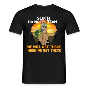 Schnecke Schildkröte Sloth Hiking Team Vintage - Männer T-Shirt - Schwarz - Vorne - AI Model Male 178 light (178cm)
