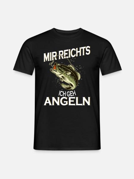 Angeln Angler Papa Damen Hecht Geschenk - Männer T-Shirt - Schwarz