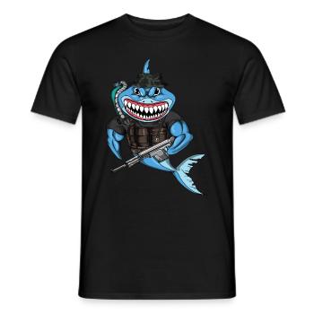 Fighting Swimmer Swimmer Diver Soldier Seals - Men's T-Shirt - black - Front - AI Model Male 178 light (178cm)