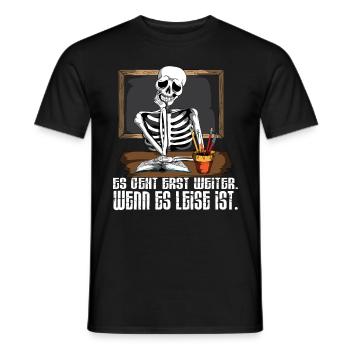 Es geht erst weiter wenn es Leise ist Lehrer Tafel - Männer T-Shirt - Schwarz - Vorne - AI Model Male 178 light (178cm)