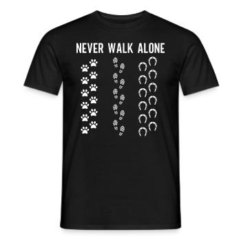 Horses Dogs Animal Love Birthday Christmas Idea - Men's T-Shirt - black - Front - AI Model Male 178 light (178cm)