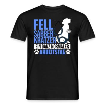 Amateur de chiens vétérinaire vétérinaire docteur chien profession - T-shirt homme - noir - Devant - AI Model Male 178 light (178cm)