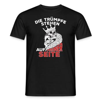 Die Trümpfe stehen auf meiner Seite Kartenspiel - Männer T-Shirt - Schwarz - Vorne - AI Model Male 178 light (178cm)