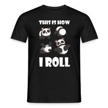 This is How i Roll Panda Pandabär Fitness Tiere - Männer T-Shirt - Schwarz - Vorne - AI Model Male 178 light (178cm)
