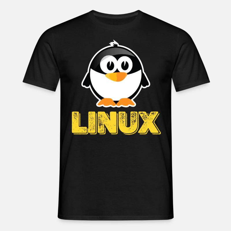 Linux - Männer T-Shirt - Schwarz