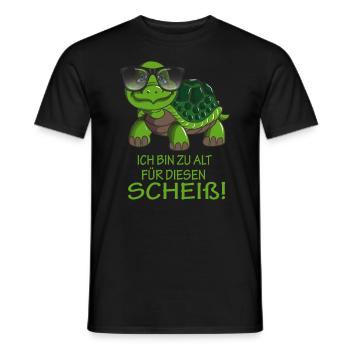 Schildkröte ich bin zu alt für diesen Scheiß! - Männer T-Shirt - Schwarz - Vorne - AI Model Male 178 light (178cm)
