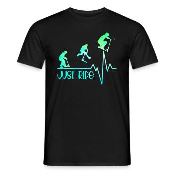 Just ride Roller freestyle heartbeat - Männer T-Shirt - Schwarz - Vorne - AI Model Male 178 light (178cm)