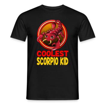 Coolest Scorpion Kid Zodiac Sign Scorpio Spell - Men's T-Shirt - black - Front - AI Model Male 178 light (178cm)