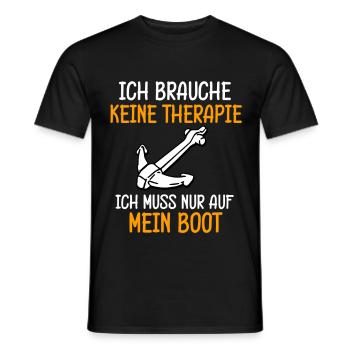 Segeln Therapie Kapitän Anker lustiger Spruch Opa - Männer T-Shirt - Schwarz - Vorne - AI Model Male 178 light (178cm)