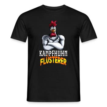 Kampfhuhn Flüsterer Kampfhahn Züchter Hühnerzucht - Männer T-Shirt - Schwarz - Vorne - AI Model Male 178 light (178cm)