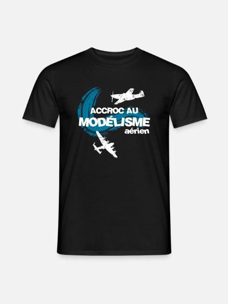 Accroc au modélisme aérien - T-shirt homme - noir
