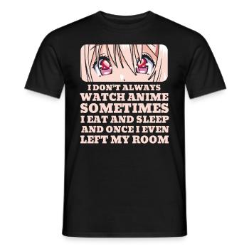 Anime Manga Theme Party Birthday Christmas Idea - Men's T-Shirt - black - Front - AI Model Male 178 light (178cm)