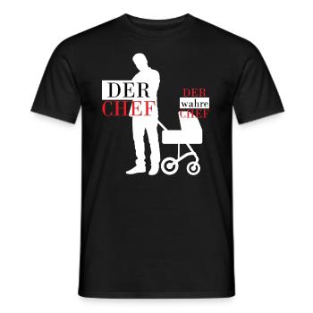 Vater Papa Baby Sohn Partnerlook Outfit Geschenk - Männer T-Shirt - Schwarz - Vorne - AI Model Male 178 light (178cm)