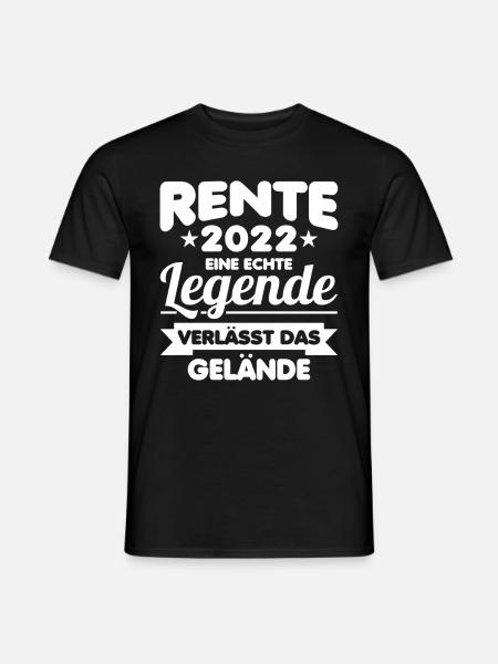 Rente 2022 Rentner Rentnerin Abschied Geschenk - Männer T-Shirt - Schwarz