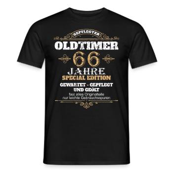 66 Geburtstag 66 Jahre Geburtstag Geschenk-Idee - Männer T-Shirt - Schwarz - Vorne - AI Model Male 178 light (178cm)