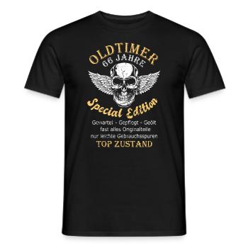 66 Geburtstag 66 Jahre Geburtstag Geschenk-Idee - Männer T-Shirt - Schwarz - Vorne - AI Model Male 178 light (178cm)