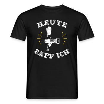 Stolzer Biertrinker Heute Zapf ich! Alkohol Bier - Männer T-Shirt - Schwarz - Vorne - AI Model Male 178 light (178cm)